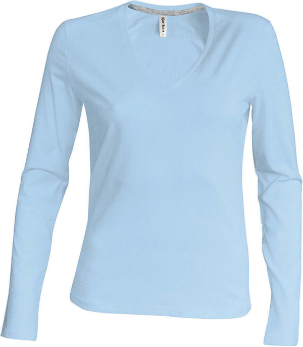Damen V-Neck T-Shirt langarm