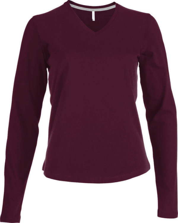 Damen V-Neck T-Shirt langarm