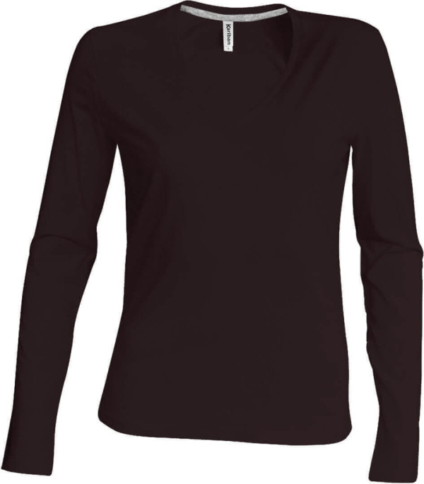 Damen V-Neck T-Shirt langarm