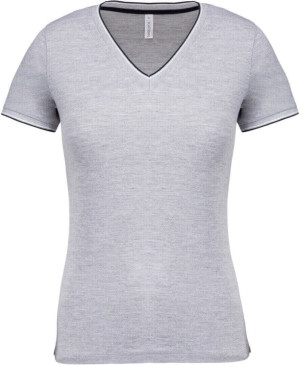 Damen Piqué V-Neck T-Shirt - Reklamnepredmety