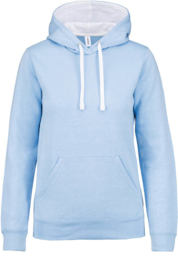 Damen Kontrast Kapuzen Sweater