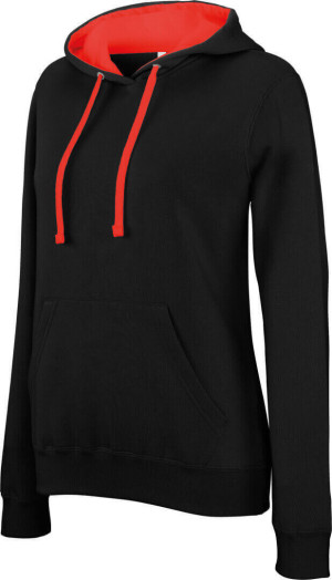 Damen Kontrast Kapuzen Sweater - Reklamnepredmety