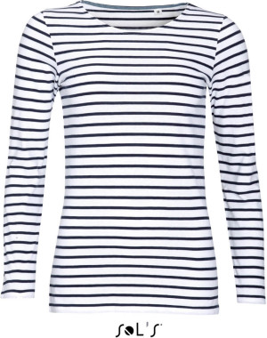 Damen Langarm T-Shirt gestreift - Reklamnepredmety