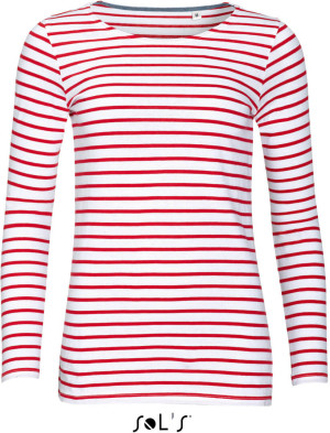 Damen Langarm T-Shirt gestreift - Reklamnepredmety