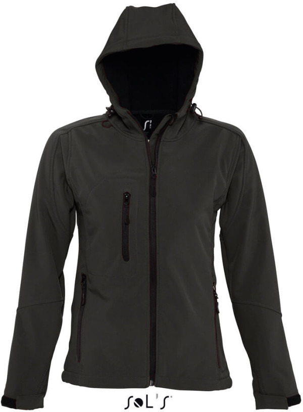 Damen Kapuzen 3-Lagen Softshell Jacke