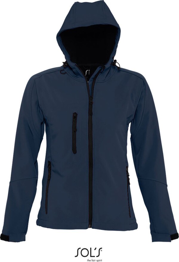 Damen Kapuzen 3-Lagen Softshell Jacke
