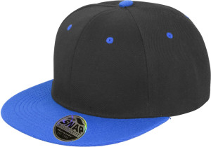 6 Panel Kontrast Flat Peak Kappe - Reklamnepredmety