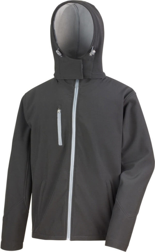 Herren 3-Lagen Softshell Kapuzen Jacke