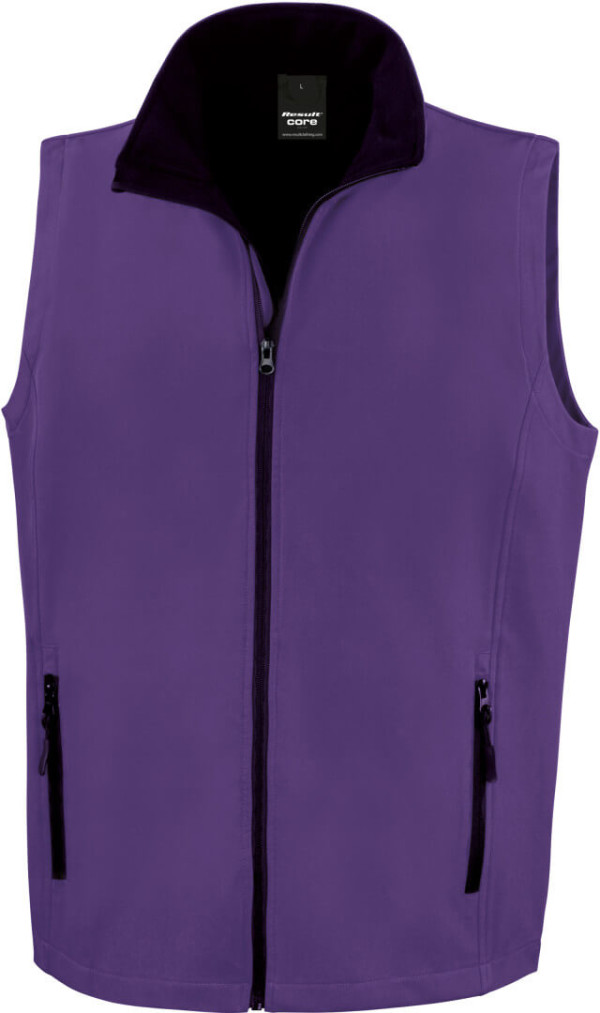 2-Lagen Herren Softshell Gilet"Printable"