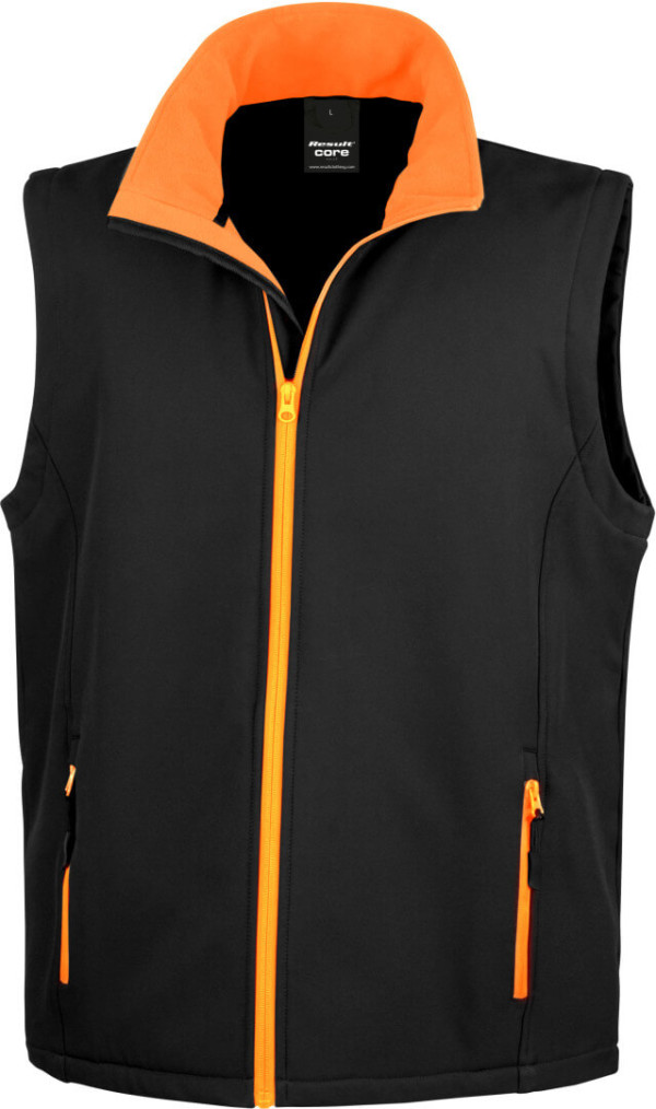 2-Lagen Herren Softshell Gilet"Printable"