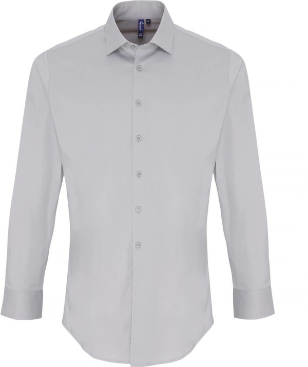 Popeline Stretch Hemd langarm