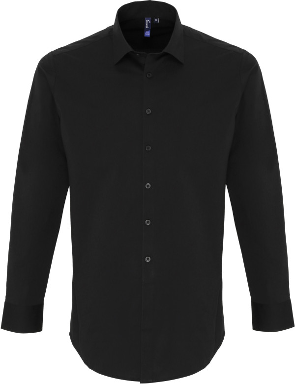 Popeline Stretch Hemd langarm