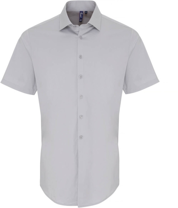 Popeline Stretch Hemd kurzarm