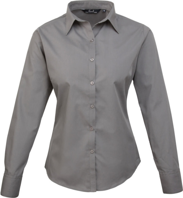 Popeline Bluse langarm