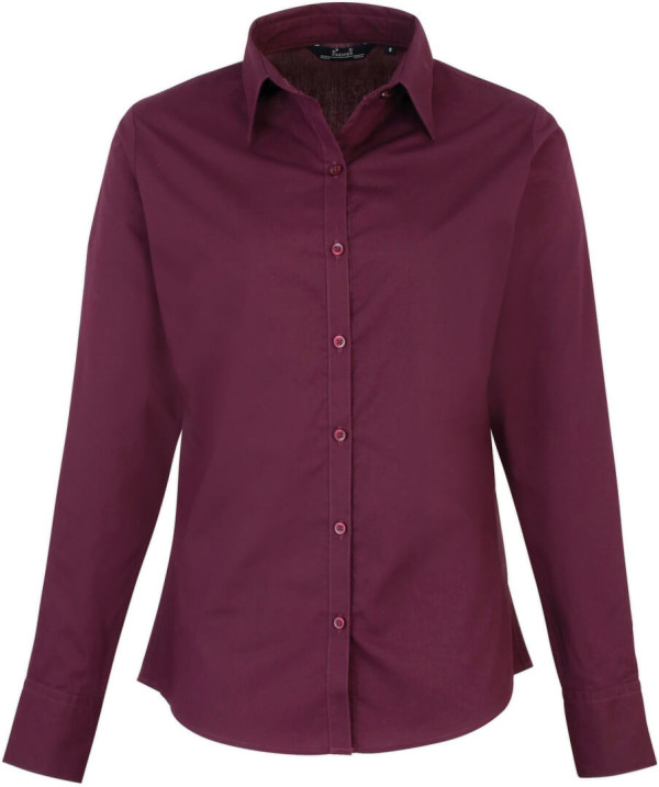 Popeline Bluse langarm