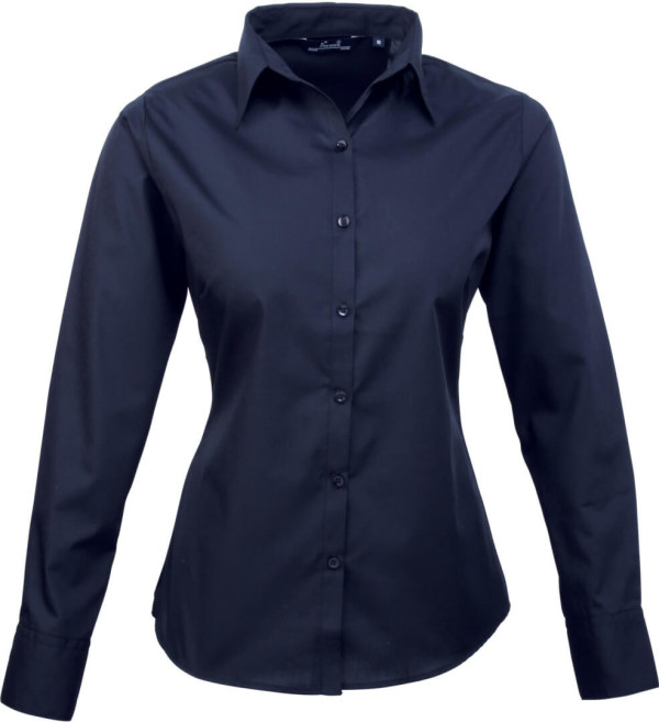 Popeline Bluse langarm