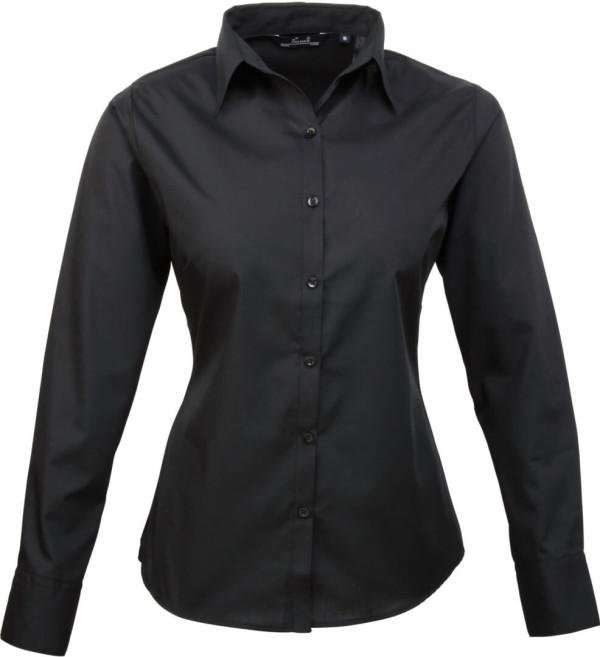 Popeline Bluse langarm