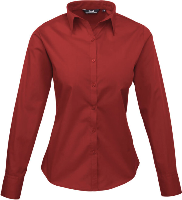 Popeline Bluse langarm