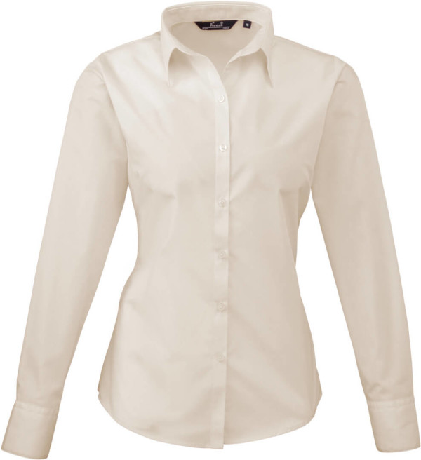 Popeline Bluse langarm