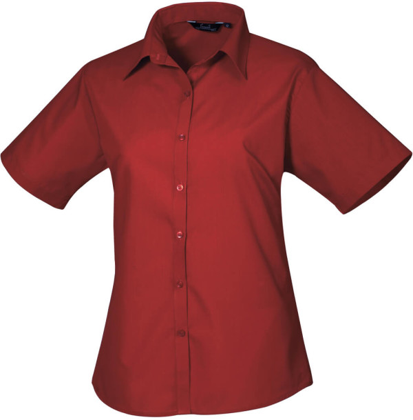 Popeline Bluse kurzarm