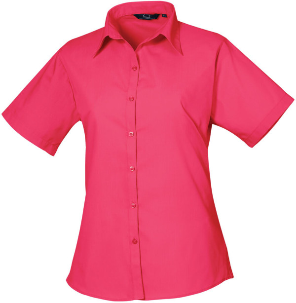 Popeline Bluse kurzarm