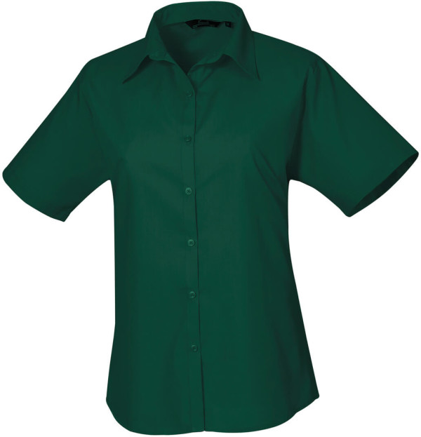 Popeline Bluse kurzarm