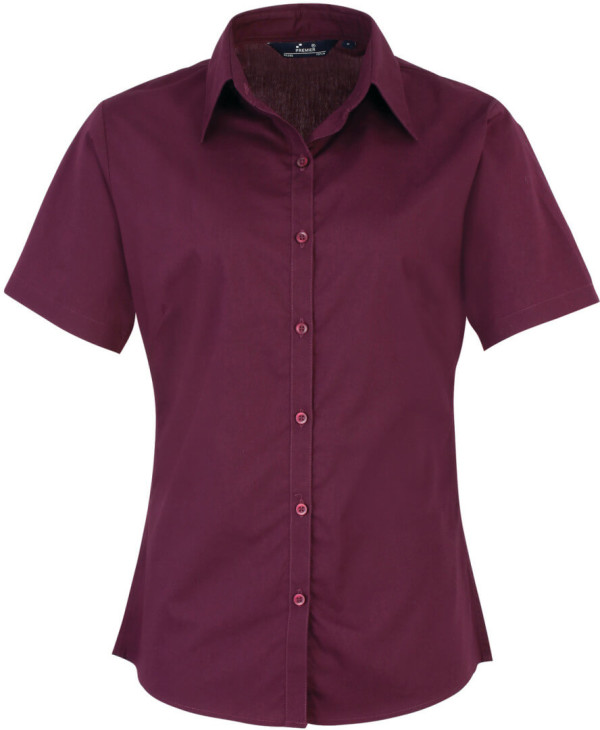 Popeline Bluse kurzarm