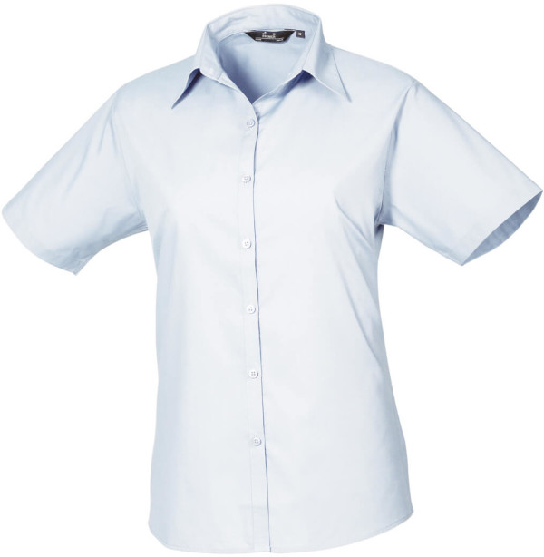 Popeline Bluse kurzarm