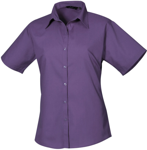 Popeline Bluse kurzarm