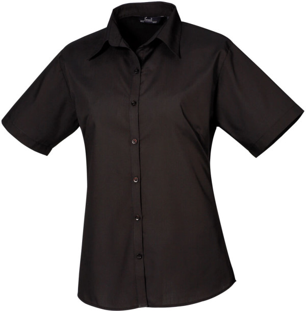 Popeline Bluse kurzarm