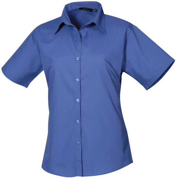 Popeline Bluse kurzarm