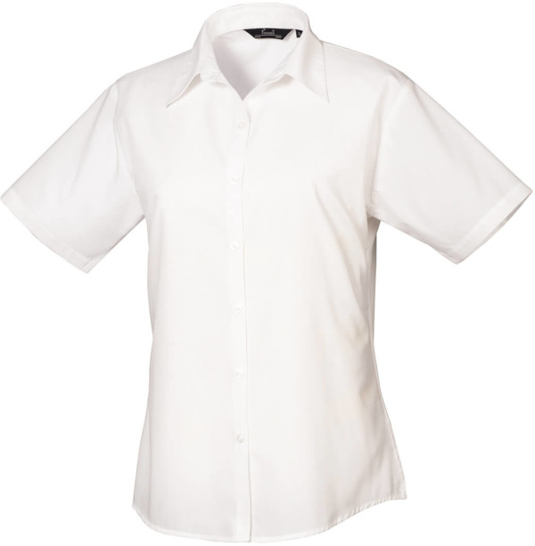 Popeline Bluse kurzarm