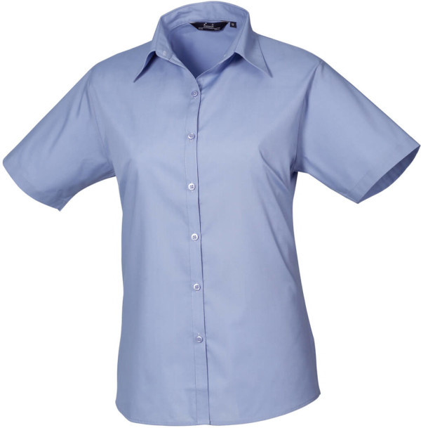 Popeline Bluse kurzarm