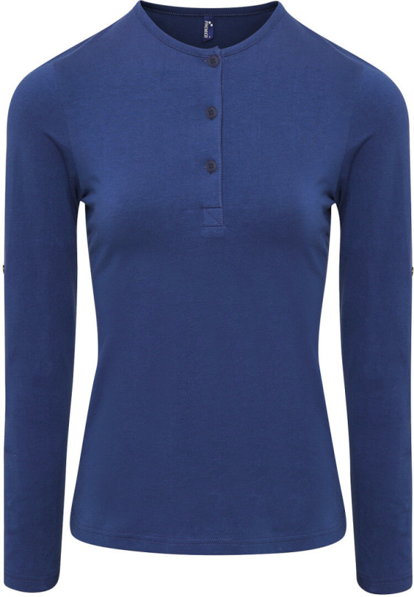 Damen Rollärmel T-Shirt langarm