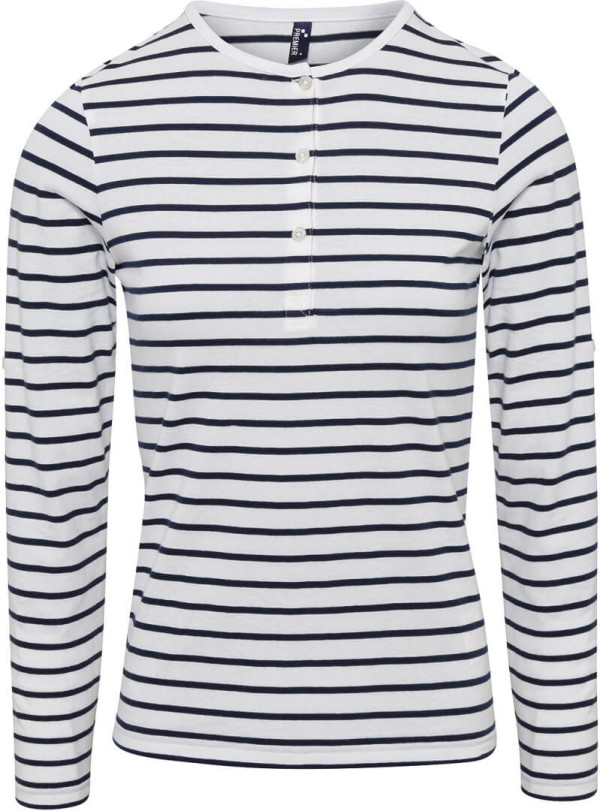 Damen Rollärmel T-Shirt langarm