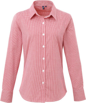 Bluse "Gingham" langarm - Reklamnepredmety