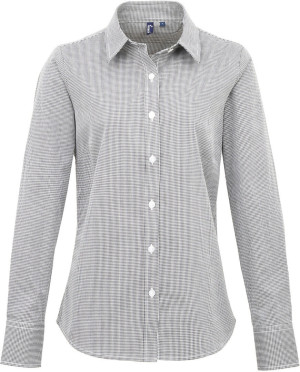 Bluse "Gingham" langarm - Reklamnepredmety