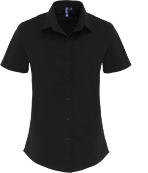 Popeline Stretch Bluse kurzarm - Reklamnepredmety