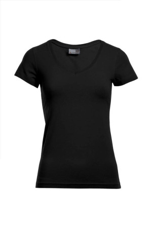 Damen Slim Fit V-Neck-T - Reklamnepredmety