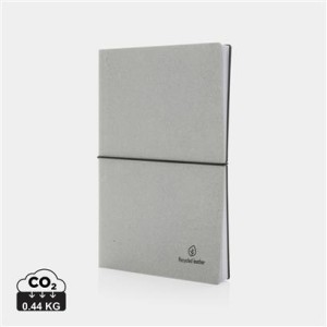A5 Notizbuch aus recyceltem Leder, braun - Reklamnepredmety