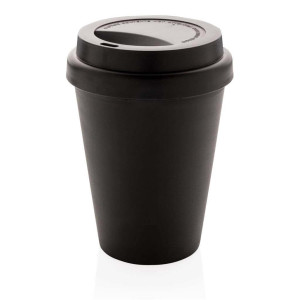 Wiederverwendbarer doppelwandiger Kaffeebecher 300ml, blau - Reklamnepredmety