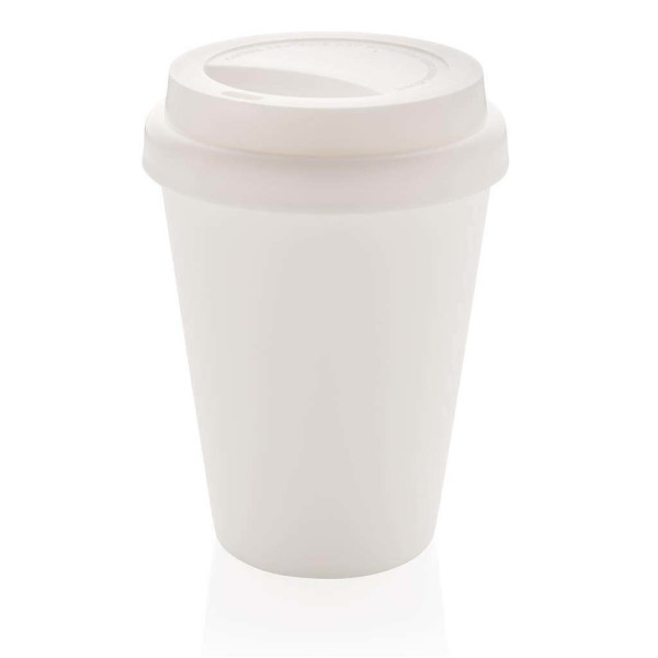 Wiederverwendbarer doppelwandiger Kaffeebecher 300ml, blau