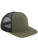 CB664 Original Flat Peak 6 Panel Trucker Cap - CB664_Olive-Green_Black - variant Ls 1000294082
