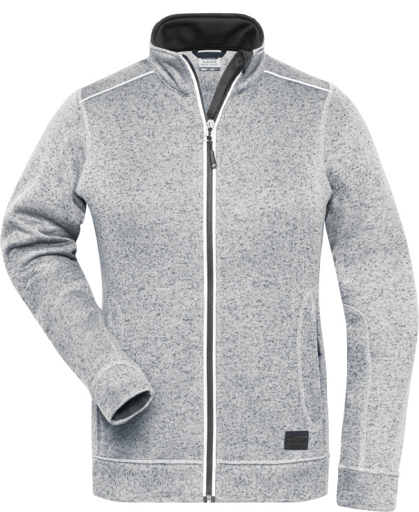 Damen Workwear Strickfleece Jacke -Solid-