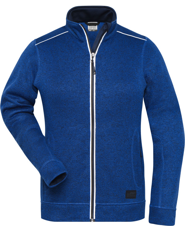 Damen Workwear Strickfleece Jacke -Solid-