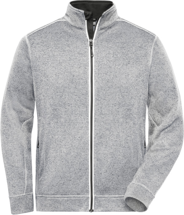 Herren Workwear Strickfleece Jacke -Solid-