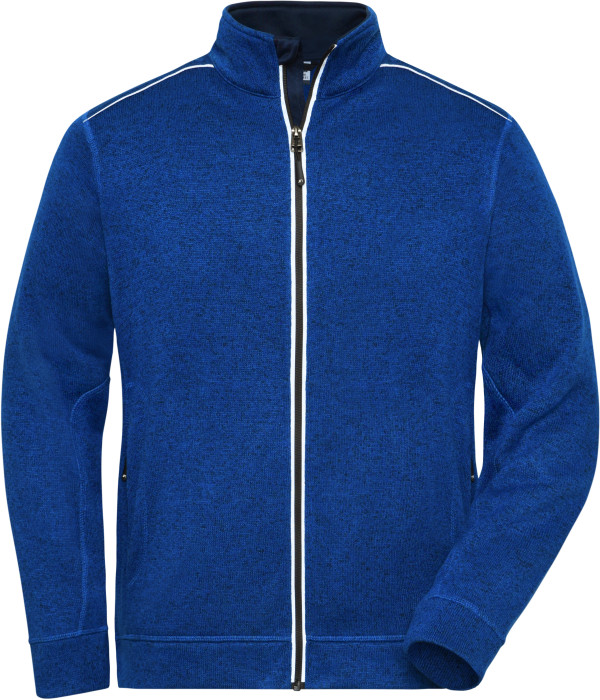 Herren Workwear Strickfleece Jacke -Solid-