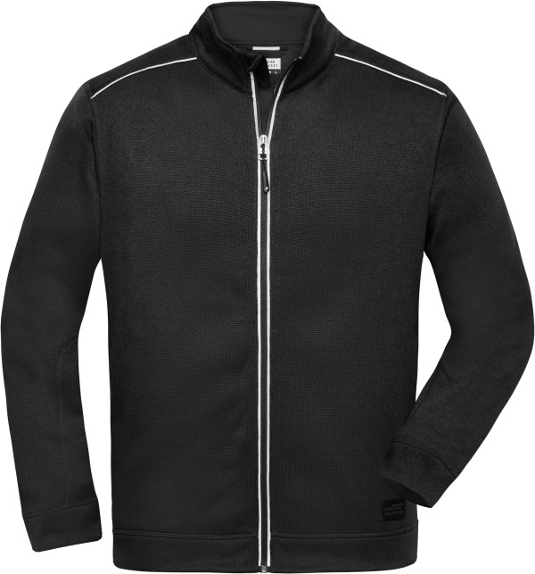 Herren Workwear Strickfleece Jacke -Solid-