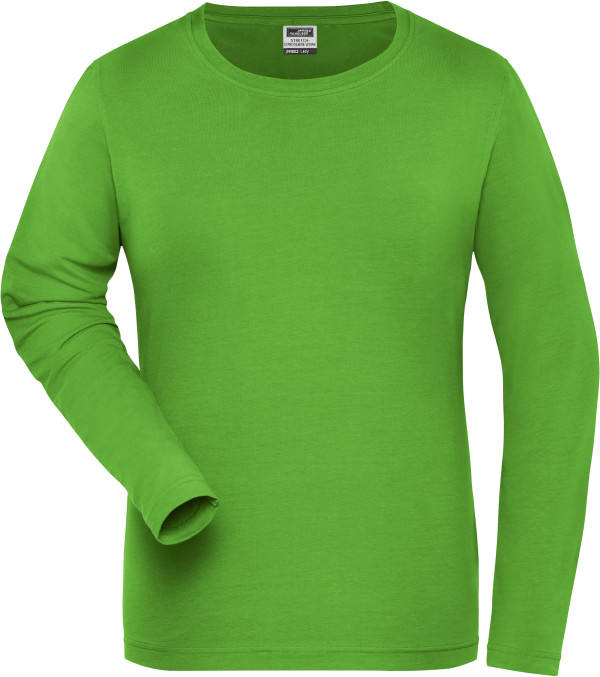Damen Bio Stretch-T Work LSL -Solid-