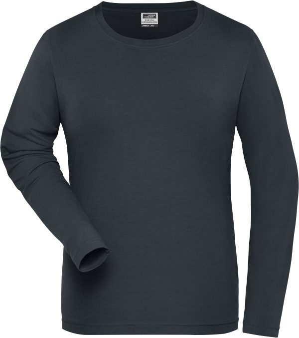 Damen Bio Stretch-T Work LSL -Solid-